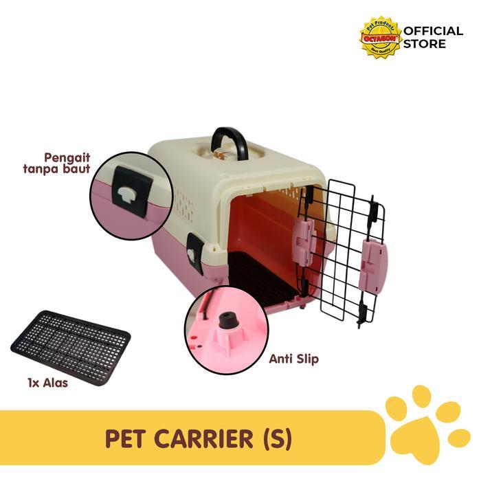 Pet Carrier Octagon Ukuran S M L Pet Cargo Travel Kucing Anjing