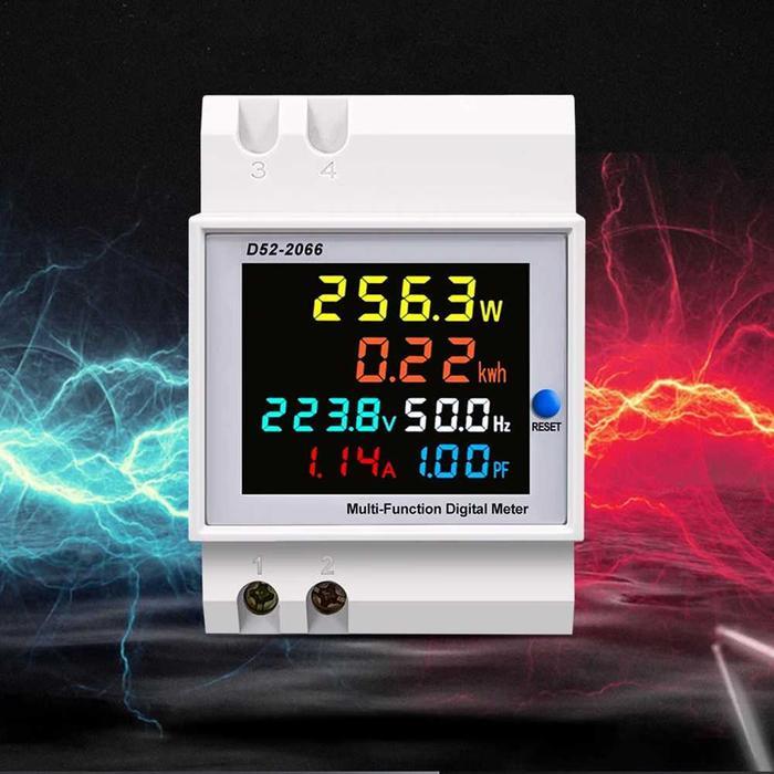 Diskon Meteran Kwh Listrik Digital 300V 100A Display Din Rail Single 1 Phase