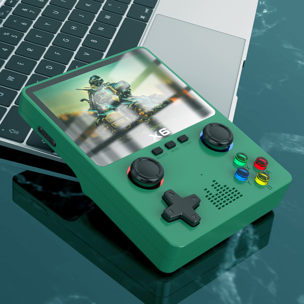 X6 Game Console 3.5 Inch IPS Screen Portable Game Console 2000mAh ATJ22735 32bit RISC Support Handle