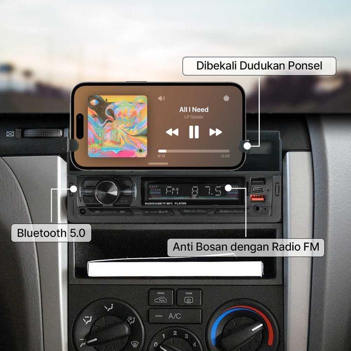 COD Taffware Tape Mobil Audio Bluetooth MP3 Player USB ISO 60W Carry Pickup Pioneer Grandmax Truck