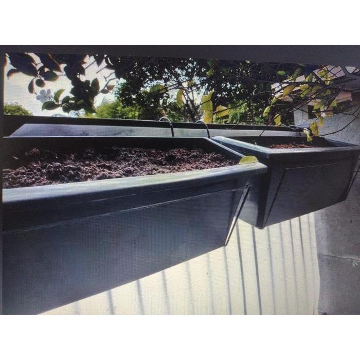 Dudung Tanii - Gantungan Pot Kotak Panjang Tempel Pagar/Rak Balkon Besi/Rak Pagar/Standing Pot