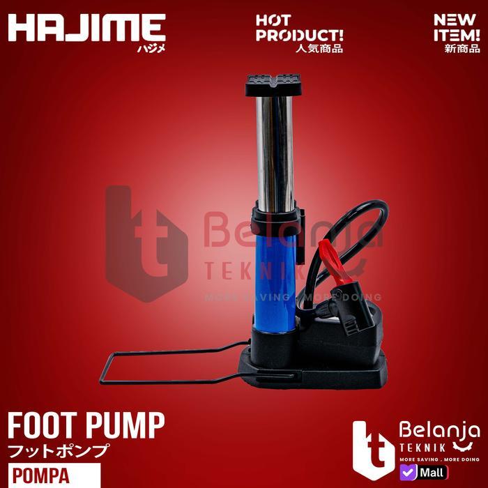 Pompa Injak 2 Tabung Hajime Pompa Angin Ban Sepeda Motor Mobil Bola Balon