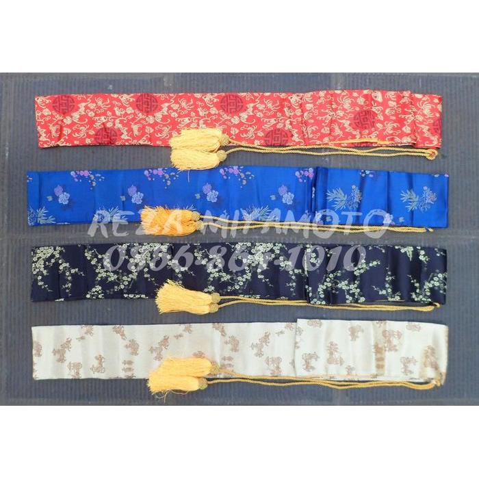 Tas Sarung Kain Sutra Pedang Katana SAMURAI Motif Corak Rajut Batik