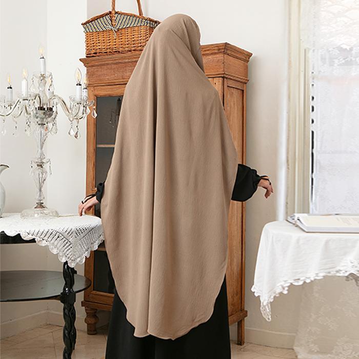 ORIGINAL Lozy Hijab - Nahda French Khimar (Jilbab Syari Khimar Haji dan Umrah Bahan Crinkle flow
