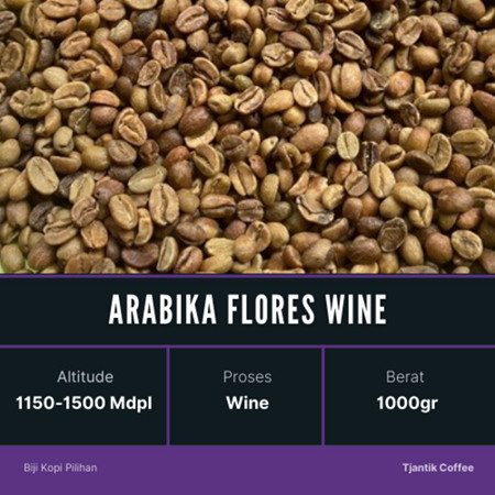 green Bean biji kopi Wine Flores  - 1 kg