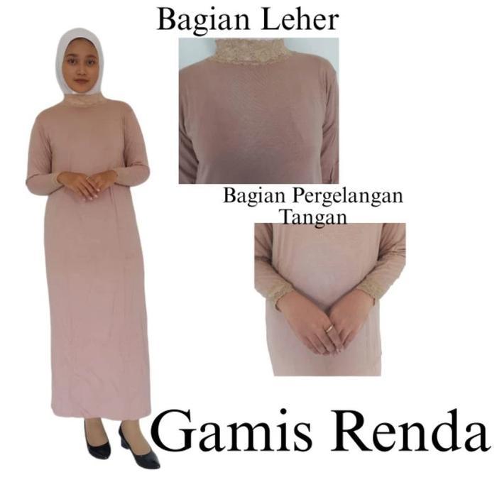 Gamis Renda Wanita Dress Panjang Renda