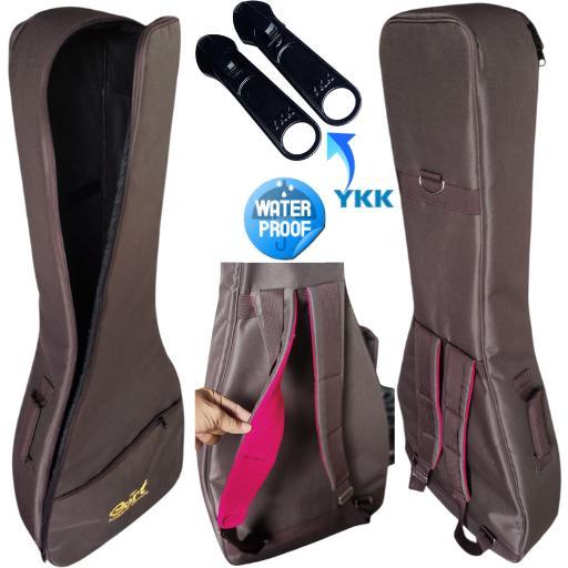 TERLARIS Tas Gitar Akustik Cort SIze Jumbo Warna Coklat Anti Air Busa Tebal Ransel dan Jinjing