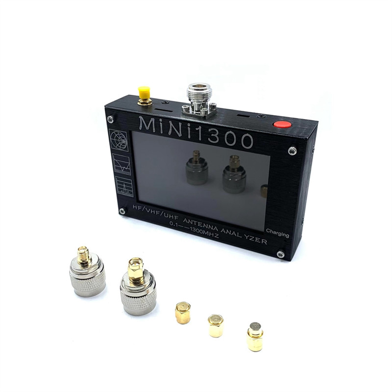 PROMO   MINI1300 Plus 5V/1.5A HF VHF UHF Antenna Analyzer 0.1-1300MHZ Frequency Counter SWR Meter 0.