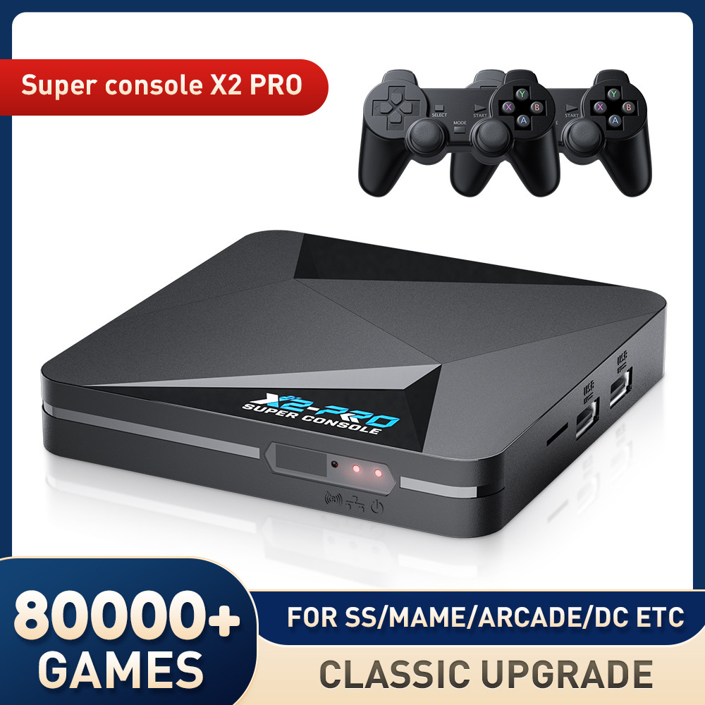 KINHANK Super Console X2 Pro Retro Video Game Console with 80000 Video Games for PS1/DC/MAME/SS with