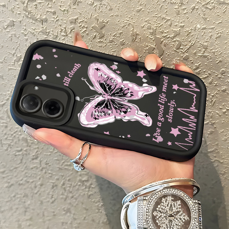 Casing Hp untuk Xiaomi Redmi A5 4G Case Kupu-kupu ungu silikon kasing tekstur Cesing lembut softcase