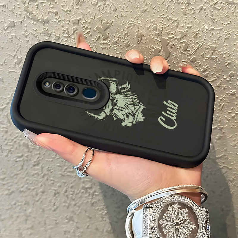 Casing Hp Untuk OPPO F11 F11 Pro A9 2019 A9x Case Sketsa sapi Kasing Anti Guncangan Cesing Kesing Si