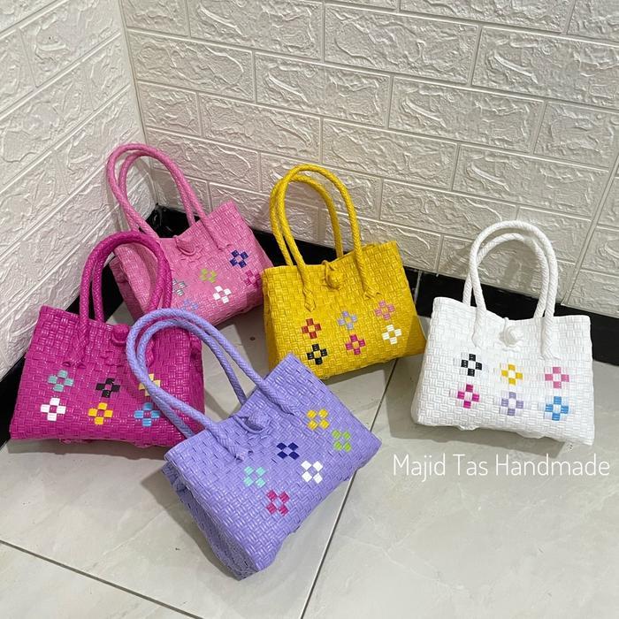 Majid Tas Handmade Tas Wanita Petty Polos Bunga Cantik Gemes