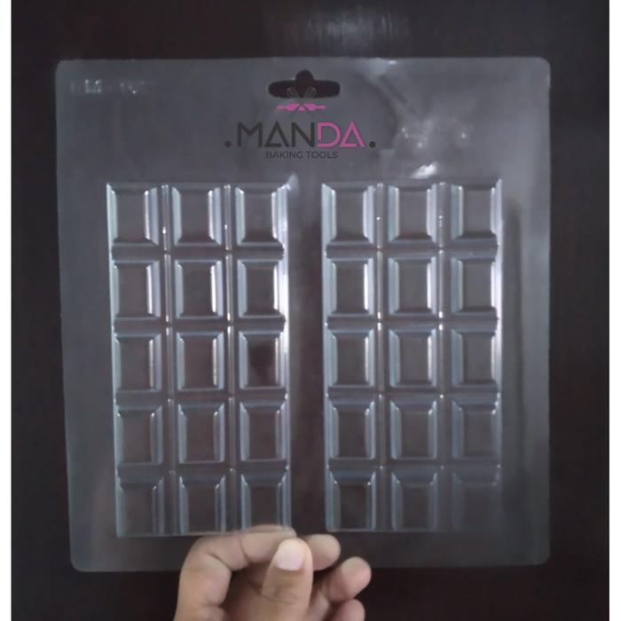 mika cetakan coklat fondant puding motif choco bar kotak km 022