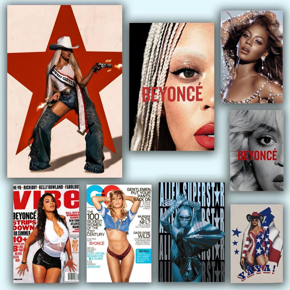 B-Beyonce Cowboy Singer Poster Durable Painting Canvas Wall Hanging Home DIY Decoration Art Mural