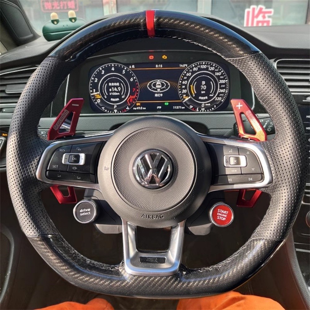 Car Steering Wheel Cover Carbon Fiber Leather For Volkswagen VW Golf 7 GTI Golf R MK7 VW Polo GTI