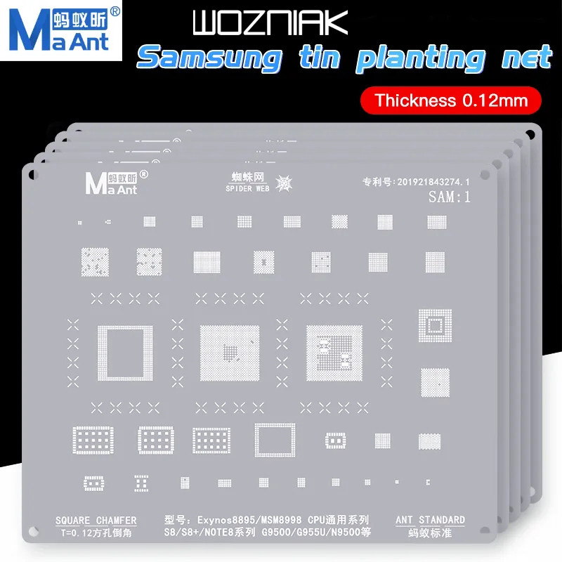 BESTPRICE MaAnt Stencil For Samsung CPU IC Stencil Set For A10 A70 A51 Note 10 S10 S9 Exynos7870 790