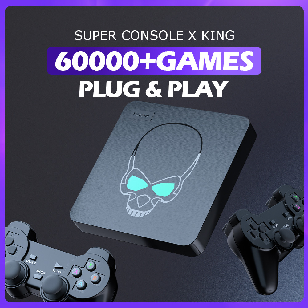 Beelink Super Console X King Retro Video Game Console 60000+Games 63+ Emulator For Sega Saturn/DC/MA