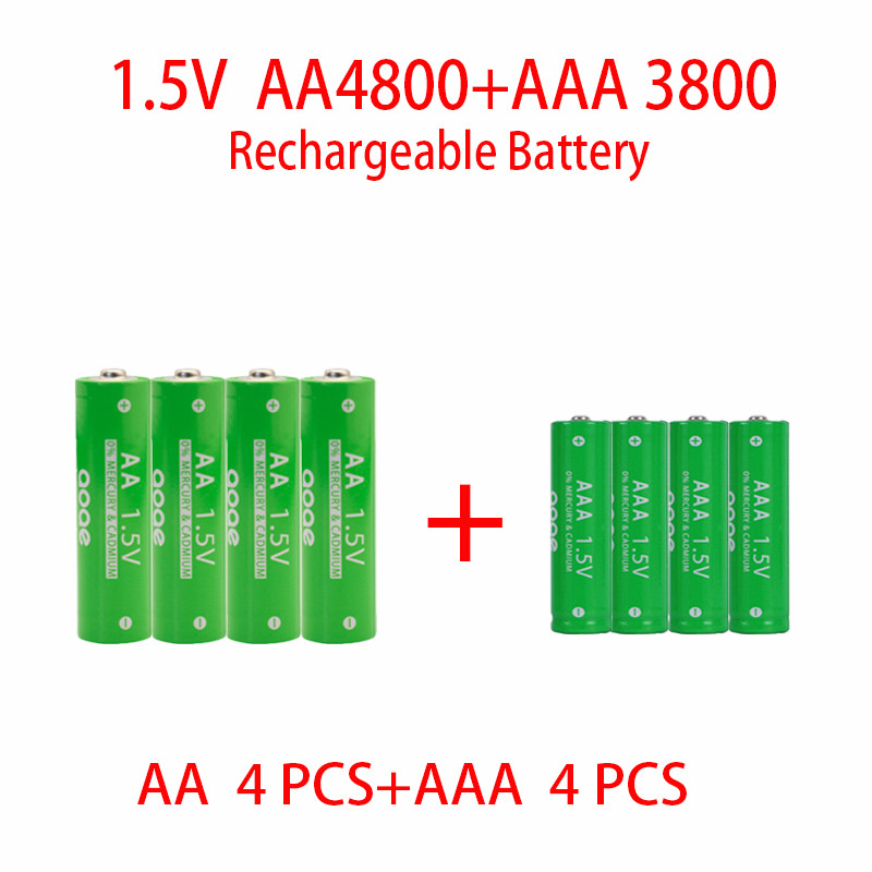 AA 4800mAh  Rechargeable battery   AAA 3800mAh  Rechargeable battery AA and AAA 1.5V Rechargeable ba