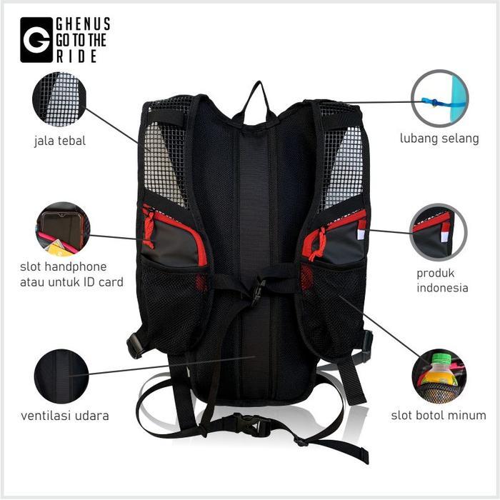 Premium Ghenus Tigreal X-1 Tas Sepeda Trail Adventure Running Original