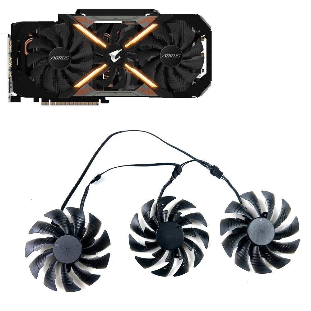 Cooling Fan 95mm 4pin T129215BU PLD10015B12H For GIGABYTE AORUS GTX1070 1080 1080 Ti Xtreme Edition