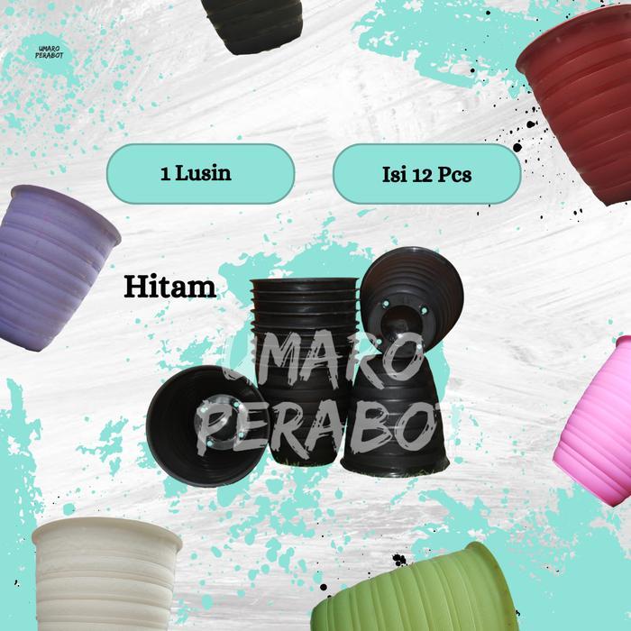 GROSIR 1 Lusin Pot Tirus 20 / Pot Tanaman / Pot Bunga / Pot Plastik / Umaro Perabot