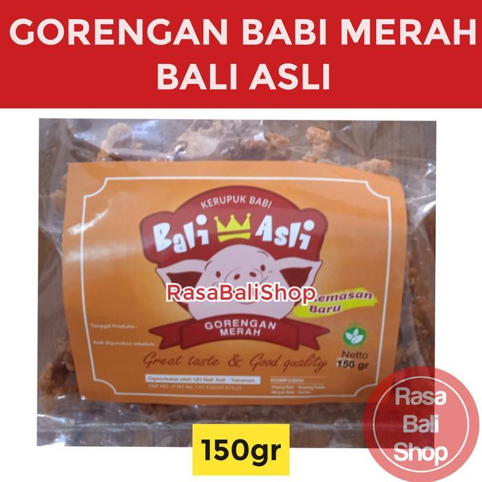 Rambak Babi Merah Bali Asli 160 Gr, Gorengan Babi Merah, Kerupuk Babi