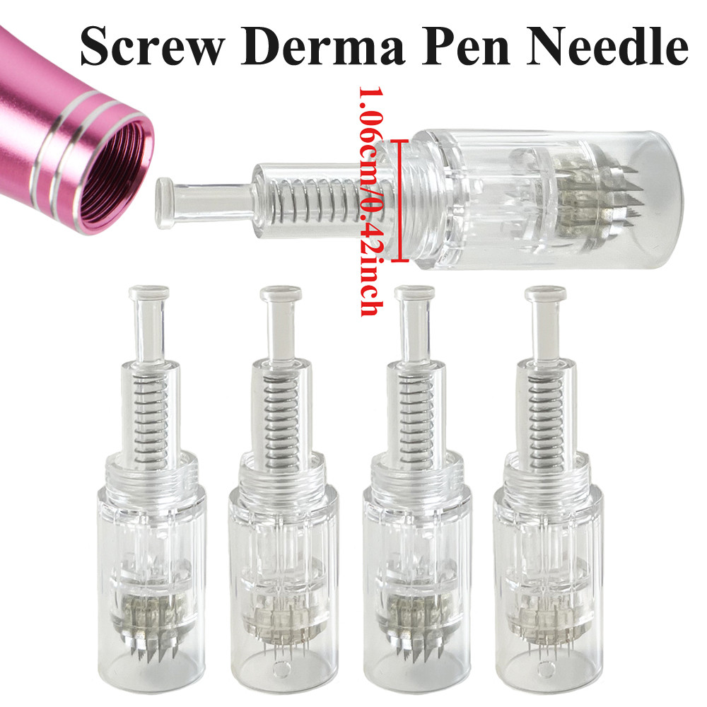 12/36/42 Pin Nano Screw Derma Pen Needle Cartridge Heads For Screw DermaPen Microneedling Pen MTS
