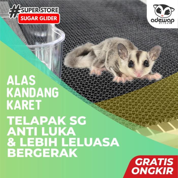 Alas Kandang Karet Tatakan Kotoran Hewan Sugar Glider Kucing Musang