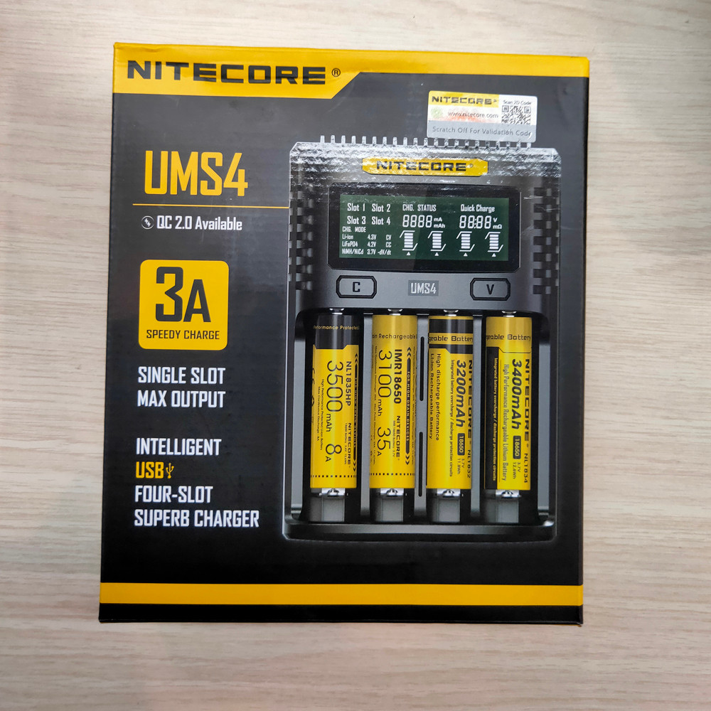 Nitecore New Intellicharger Battery Charger 4 Slot 18650