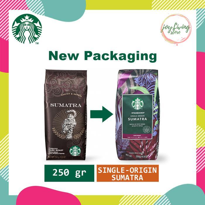Kopi Starbucks Whole Bean Sumatra Dark Roast Coffee Sachet Bag 250 Gr