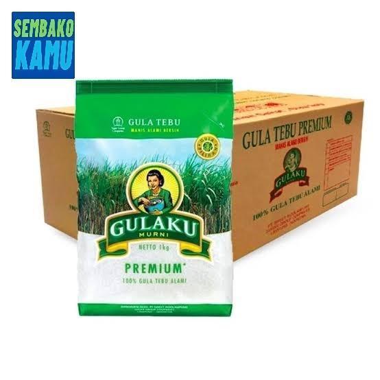 Gula Pasir Gulaku Premium 1 kg - 1 Dus Isi 24 pcs