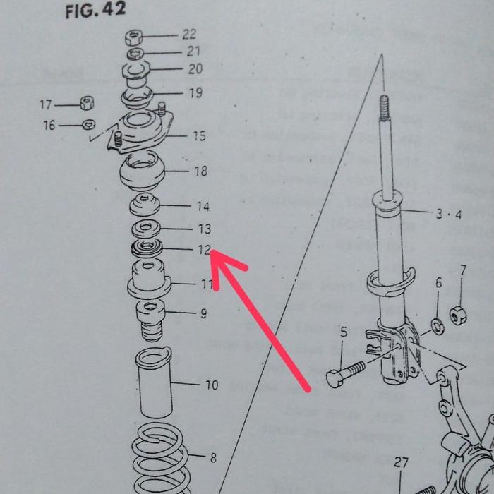 Laher Bearing Laker Shock Breaker Depan Suzuki Forsa Original Suzuki