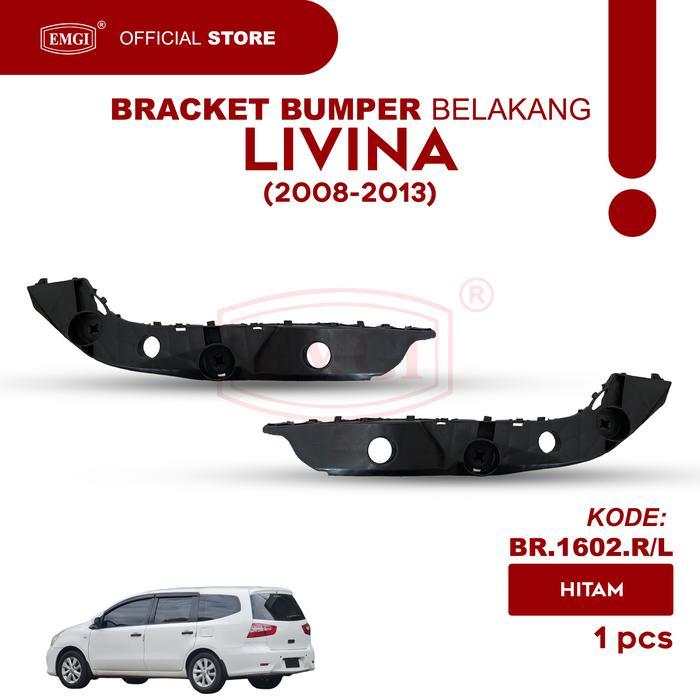 EMGI - BRACKET BUMPER BELAKANG LIVINA/GRAND LIVINA YARIS 2008 2009 2010 2011 2012 2013 HITAM -