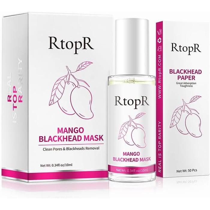 RtopR Blackhead Mask & Paper Pengangkat Komedo Hidung Pembersih Pori Remover Komedo