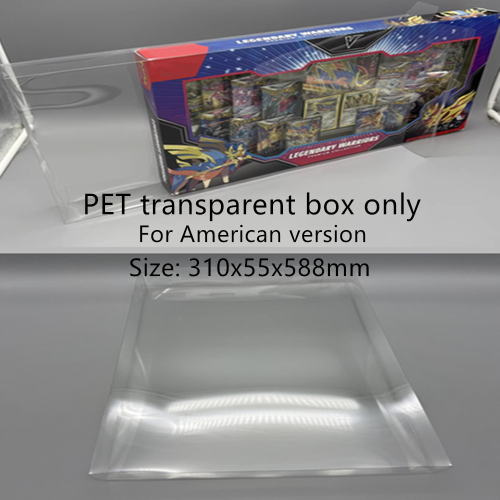 Dustproof Clear Storage Box for Pokemon Legendary Warriors Card Display Plastic Protector Case for