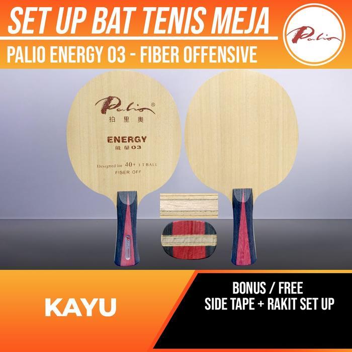READY Paket Bat Pingpong Rakitan Palio Energy 03 Fiber Offensive Yinhe Palio