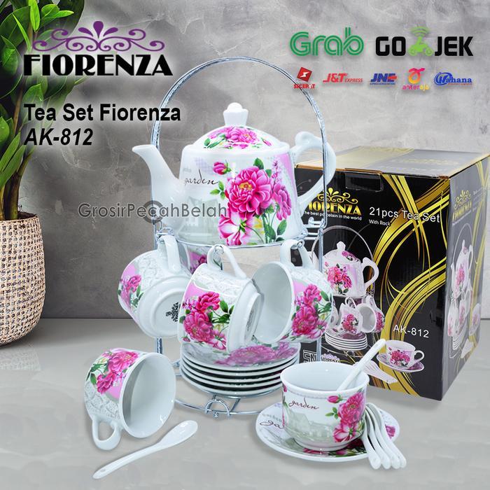 Tea Set / Cangkir Set Fiorenza Motif Garden AK-812