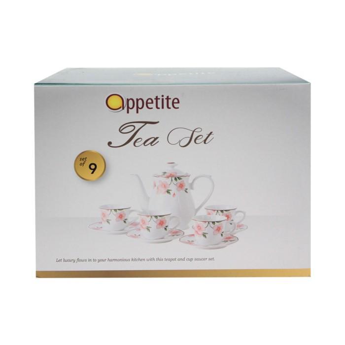 Informa - Appetite Set 9 Pcs Teko & Cangkir Middleton - Pink