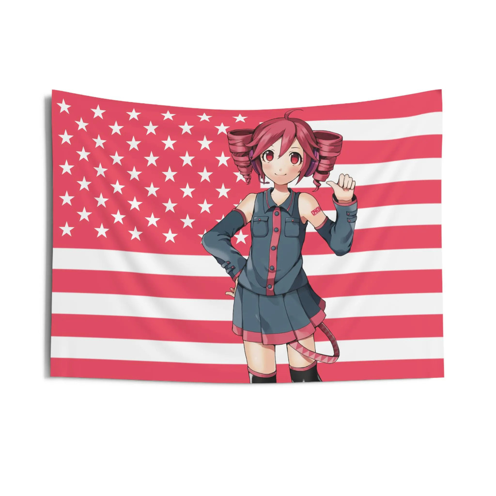 2025 Ican Flag Teto Synthesizer Anime Wallpaper Tapestry Dormitory Bedhead Background Tapestry Anime