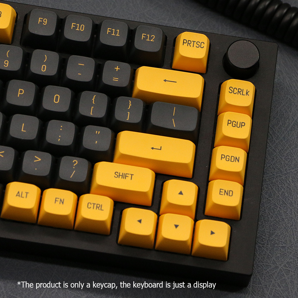 149 Keys Black Yellow CSA Profile Keycaps Double Shot PBT Keycap For Cherry Mx Switch Mechanical