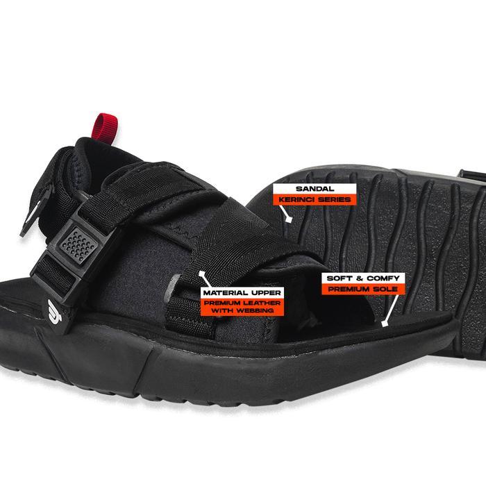 DORKS - KERINCI FULL BLACK SANDAL PRIA WANITA SANDAL GUNUNG