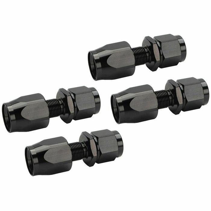 4Pcs An6 -6An Straight Swivel Oil Fuel Line Hose End Fitting Adapter