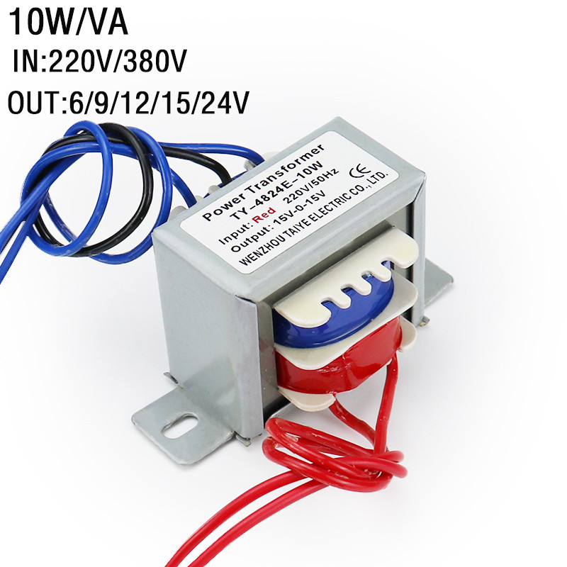 Autotransfor 10W/Va Power Transformer Ac220V To 6V 9V 15V 24V Ei Ac380V To Ac24V Electronic Voltage