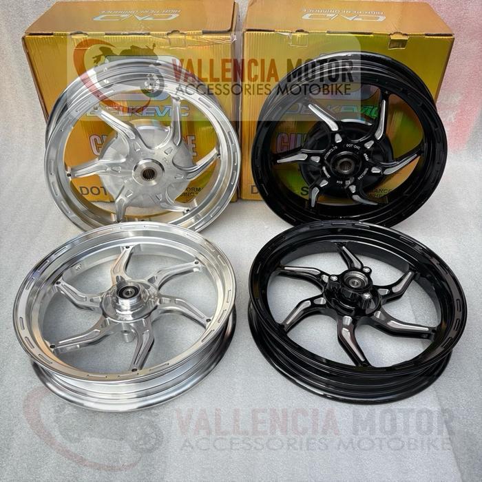 VELG DND DELKEVIC SIXSTAR YAMAHA MIO M3 FAZZIO RING 12 215&275 PELEK DND MIO RING12 ORIGINAL DND NOZ