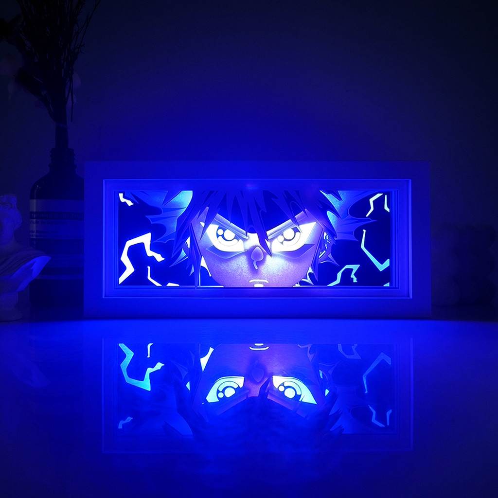 Anime Series Paper-Cut Light Room Bedroom Night Light Remote Control Colorful Light Box Atmosphere