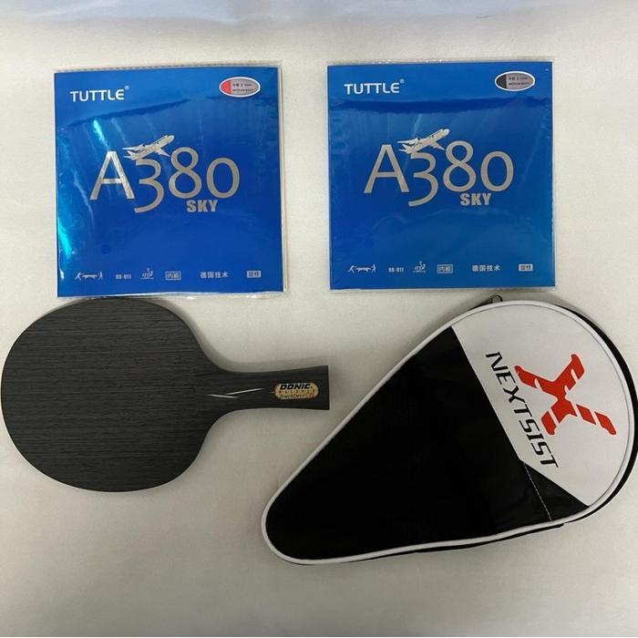 BAT DONIC WALDNER BLACK DEVIL KOMBINASI KARET CHINA SET