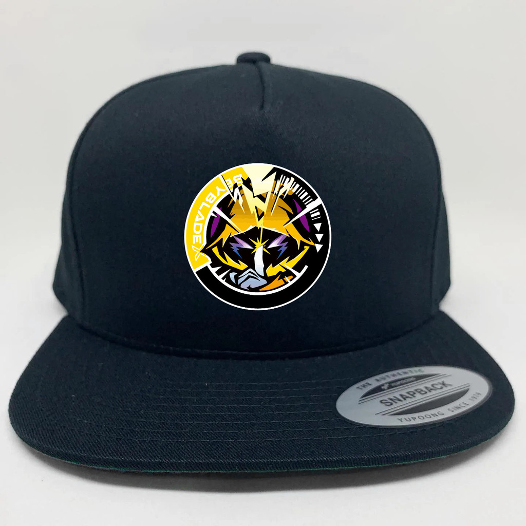 Topi Snapback Anime Beyblade X Gear Chip logo Wizard Arrow