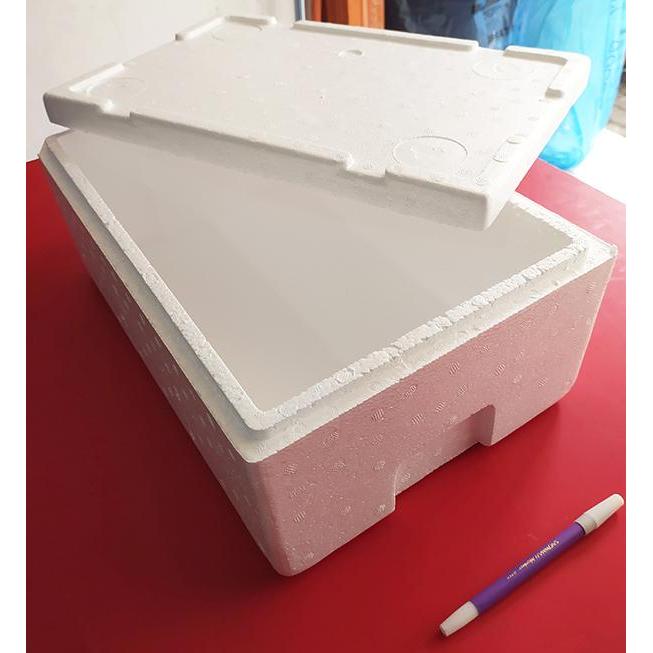 STYROFOAM BOX TUNA / BOX IKAN KECIL P: 37 CM , L : 23 CM, T : 16 CM