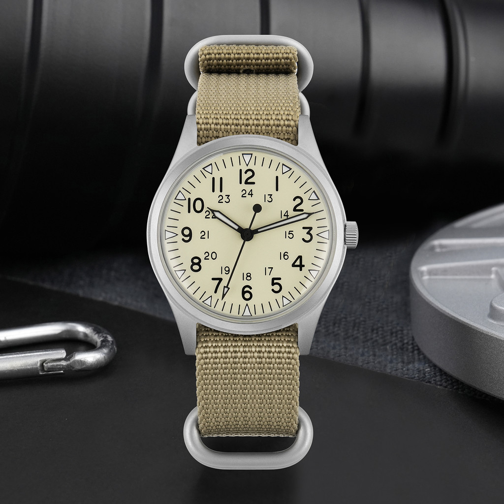 Militado ML07 Military Watch VH31 Quartz Movement Sapphire Crystal Luminous AR Coating Vintage
