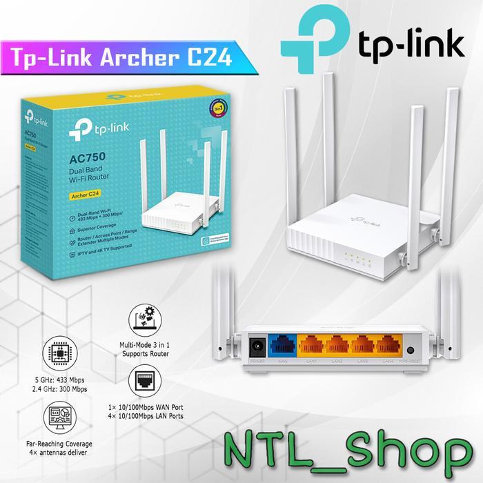 Tp-Link Archer C24 Ac750 Dual-Band Wi-Fi Router - Tplink Archer C24
